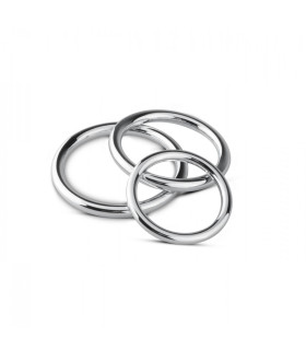 Набір ерекційних кілець Sinner Gear, металеві, срібні, 3 шт. - No Taboo