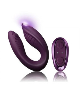 Вібратор для пари з пультом Rock Chick Diva Rocks-Off, силіконовий, фіолетовий, 8.2 х 4.2 см - No Taboo
