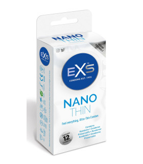 Презервативи ультратонкі EXS Nano Thin, латексні, 12 шт. - No Taboo