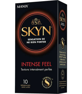 Презервативи з рельєфом Skyn Intense Feel, безлатексні (полізопрен), 10 шт - No Taboo