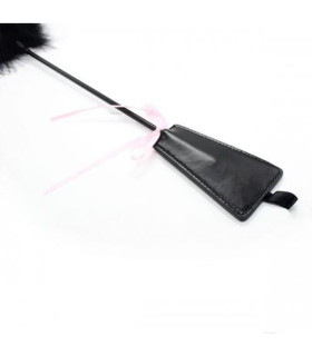 Стек двухсторонний с тиклером, черный, 45 см - No Taboo