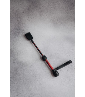 Стек на короткой ручке Candy Hero, кожаный, черно-красный, 38 см - No Taboo