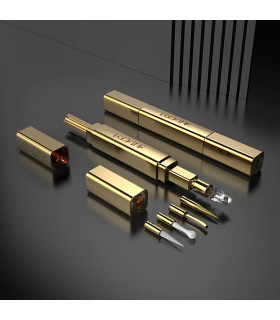 Тіклер-ручка з 5 насадками Lockink, металева, золота - No Taboo