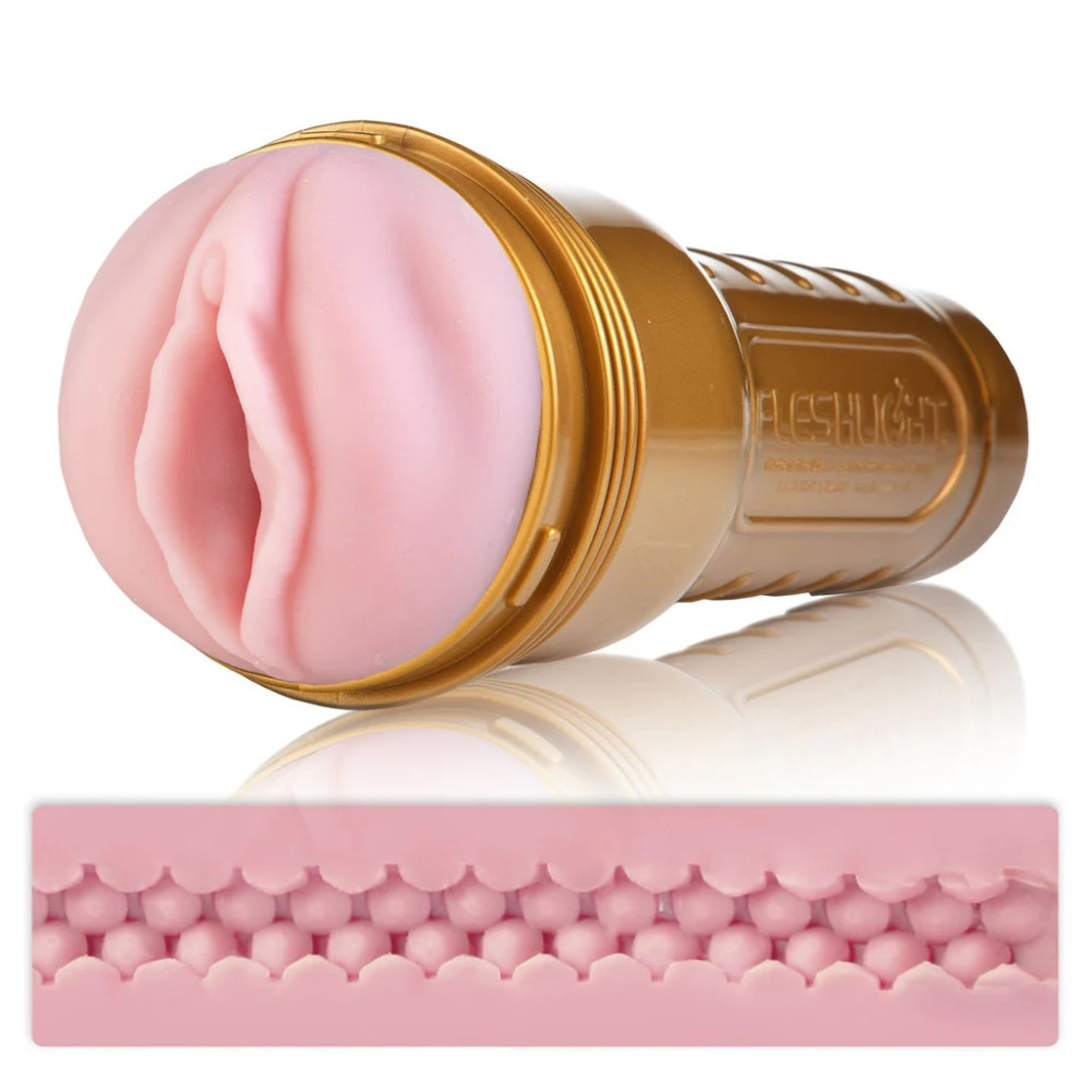 Мастурбатор вагина в колбе Fleshlight STU, рельефный, киберкожа, бежевый, 25 х 10 см (217983), zoom