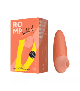 Вакуумный стимулятор клитора ROMP Switch X, силиконовый, оранжевый - No Taboo