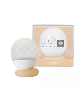 Вибратор для клитора с подсветкой Ukidama Iroha, силиконовый, белый, 7 х 5.7 см - No Taboo