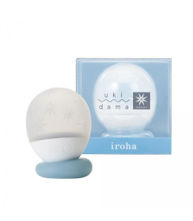 Вибратор для клитора с подсветкой Ukidama Iroha, силиконовый, белый, 7 х 5.7 см - No Taboo