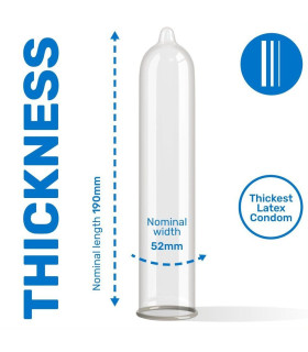 Презервативы утолщенные латексные Pasante Extra Safe, с дополнительным лубрикантом, 1 шт. - No Taboo