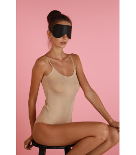 Маска на глаза MD1 Candy Hero, кожа, черная, One Size - No Taboo