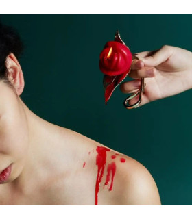 Набор низкотемпературных свечей в виде роз с подсвечником Lockink, 2 шт. - No Taboo