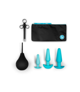 Набір для анального сексу B-Vibe Anal Training & Education Set, 6 предметів, блакитний - No Taboo