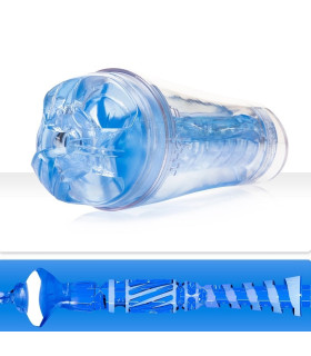 Мастурбатор хай-тек в колбе Fleshlight Flight Commander, киберкожа, голубой, 20 х 9 см - No Taboo