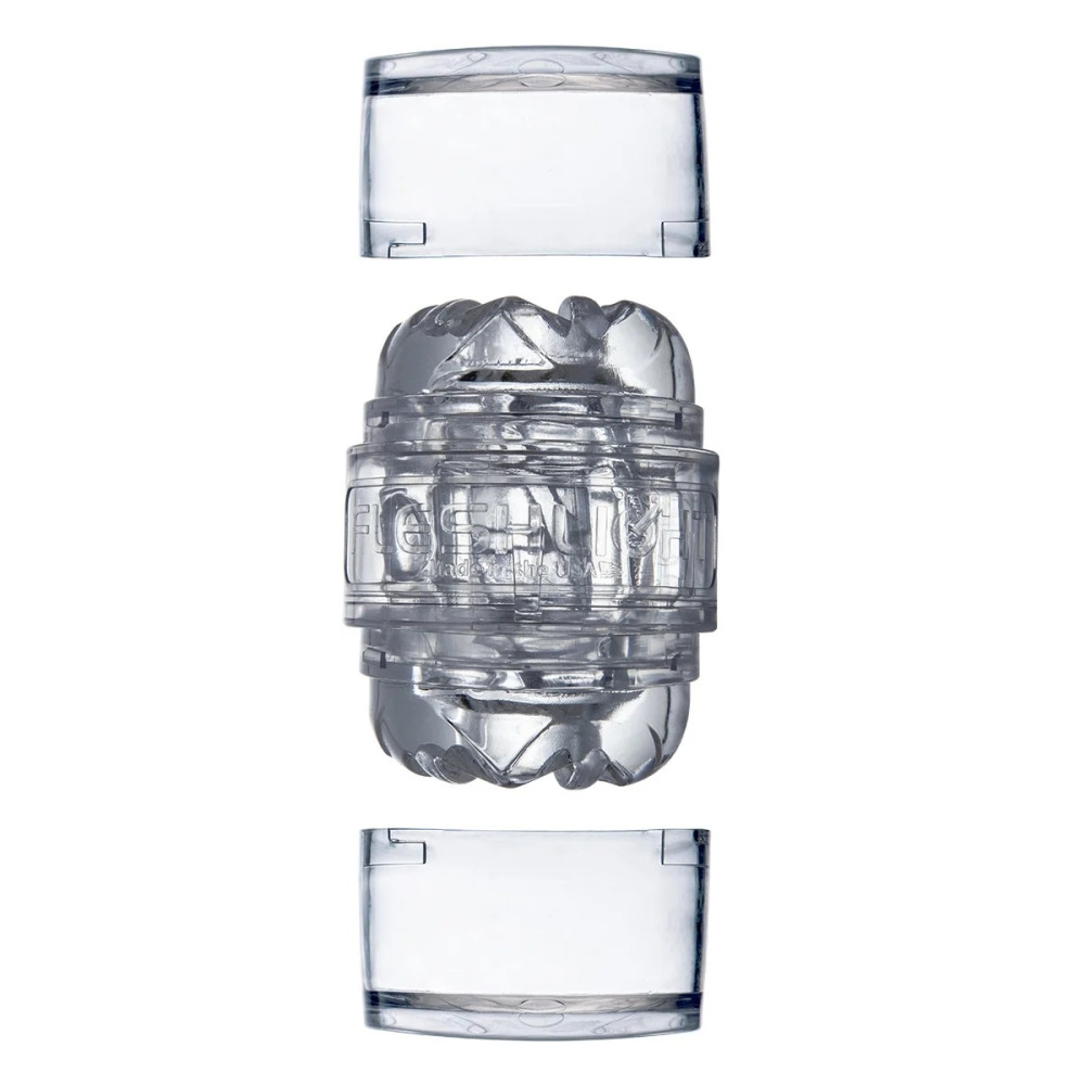 Мастурбатор хай-тек Fleshlight Quickshot, рельєфний, кібершкіра, прозорий, 11 х 7 см (31000), zoom