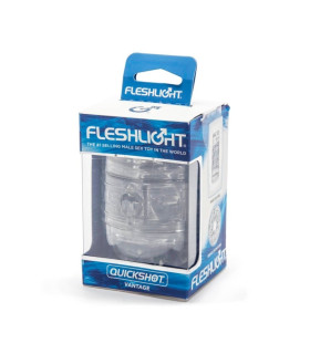 Мастурбатор хай-тек Fleshlight Quickshot, рельефный, киберкожа, прозрачный, 11 х 7 см - No Taboo