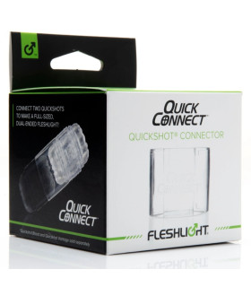 Адаптер для соединения двух мастурбаторов Quickshot Connect Adapter Fleshlight, прозрачный - No Taboo