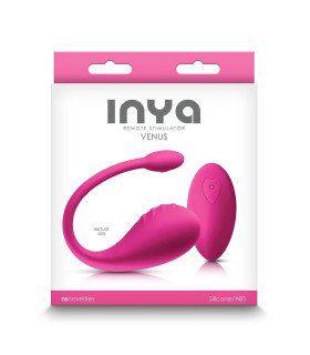 Виброяйцо с пультом Inya Venus NS Novelties, силиконовое, розовое, 20 х 3.5 см - No Taboo