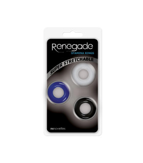 Набор эрекционных колец NS Novelties Renegade, разноцветные, 3 шт - No Taboo