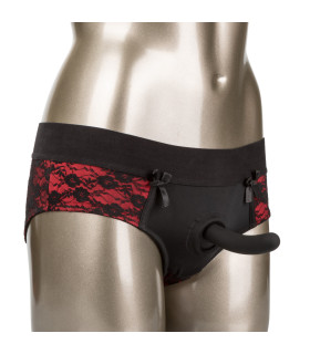 Страпон на трусиках S/M Scandal California Exotics, силіконовий, чорний, 12.7 х 3.2 см - No Taboo