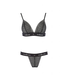 Комплект белья сексуальный S/M Glamiss Passion, 2 предмета, черный - No Taboo