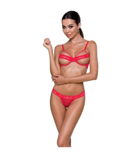 Комплект белья сексуальный S/M Kyouka Passion, 2 предмета, красный - No Taboo