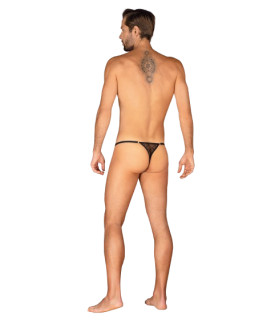 Трусики сексуальные мужские One Size Severio Obsessive, с узорами, черные - No Taboo