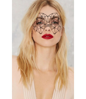 Самоклеящаяся виниловая маска Kristine Bijoux Indiscrets, черная, One Size - No Taboo