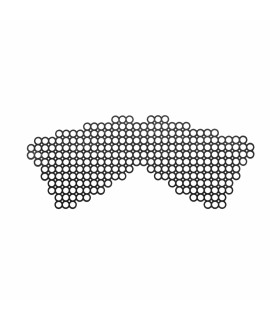 Самоклеящаяся виниловая маска Erika Bijoux Indiscrets, черная, One Size - No Taboo