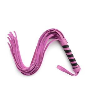 Флогер з довгими хвостиками, рожевий з чорним переплетенням, 45 см - No Taboo