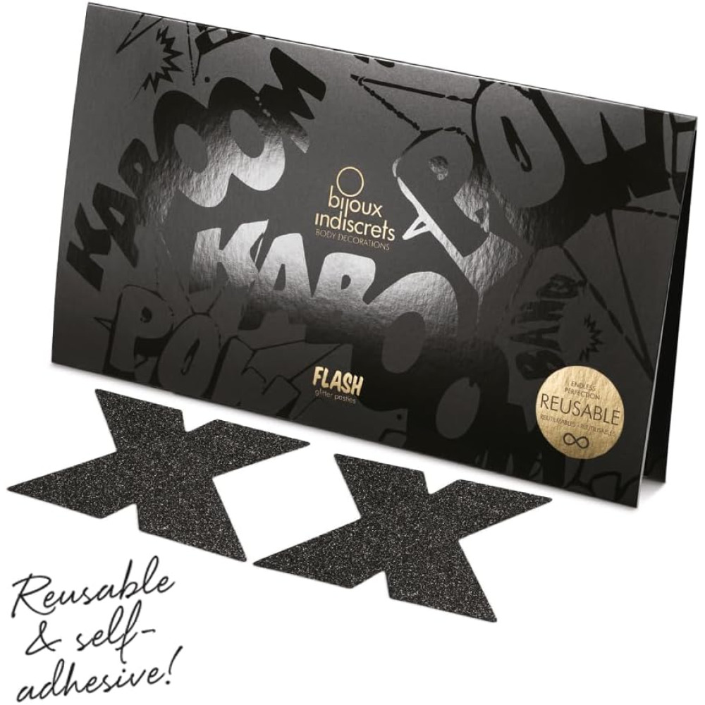 Пестиси у вигляді хрестів Bijoux Indiscrets, чорні (45232), zoom