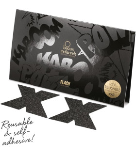 Пестисы в виде крестов Bijoux Indiscrets, черные - No Taboo