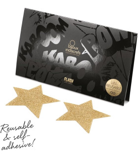 Пэстисы в виде звездочек Bijoux Indiscrets, золотистые - No Taboo