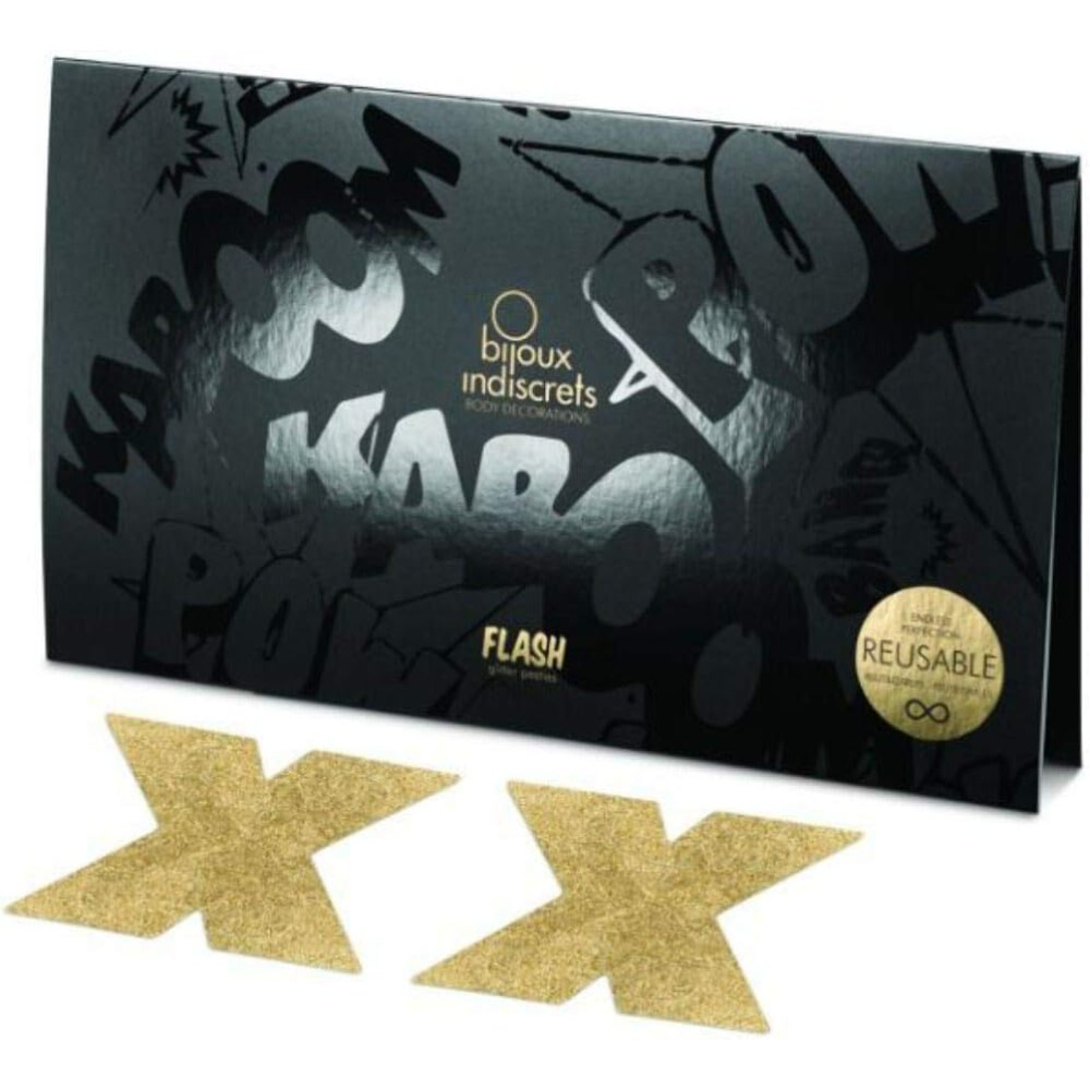 Пестиси у вигляді хрестів Bijoux Indiscrets, золотисті (45229), zoom