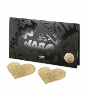 Пестиси у вигляді сердець Bijoux Indiscrets, золотисті - No Taboo