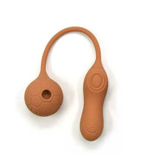 Виброяйцо с пульсацией для точки G и вакуумной стимуляцией клитора, коричневый, силиконовый, 10 х 3.3 см - No Taboo