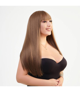 Перука з чубчиком довга пряма, русява, 60 см - No Taboo