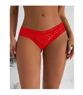  Трусики с бантиками Star Night Sexy Lace XS-S, кружевные, красные - No Taboo