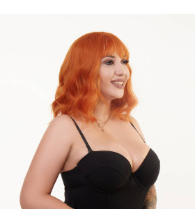 Перука каре з чубчиком хвиляста, руда, 30 см - No Taboo