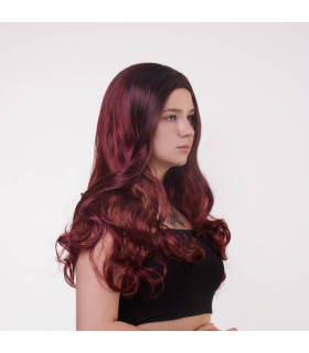 Перука з ефектом балаяж бордо, 65 см - No Taboo