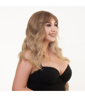 Перука довга кучерява з чубчиком, омбре блонд, 50 см - No Taboo