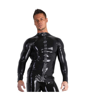 Латексна сорочка Late X, чорна, м - No Taboo