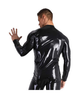 Латексна сорочка Late X, чорна, м - No Taboo