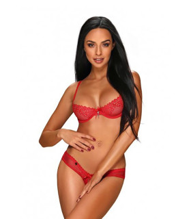 Комплект кружевной Obsessive, красный, S/M - No Taboo