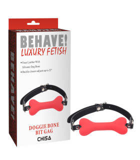 Кляп-кісточка Chisa, червоно-чорний - No Taboo