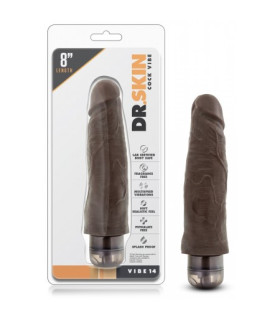 Вібратор реалістичний Dr. Skin Cock Vibe, коричневий, 17 х 4 см - No Taboo