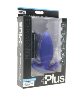 Анальна пробка з 10 режимами вібрації, синя, 8 х 3.8 см - No Taboo