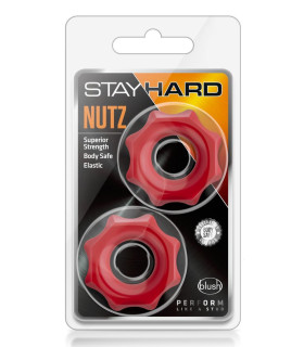 Набор эрекционных колец Blush красные, 2 см - No Taboo