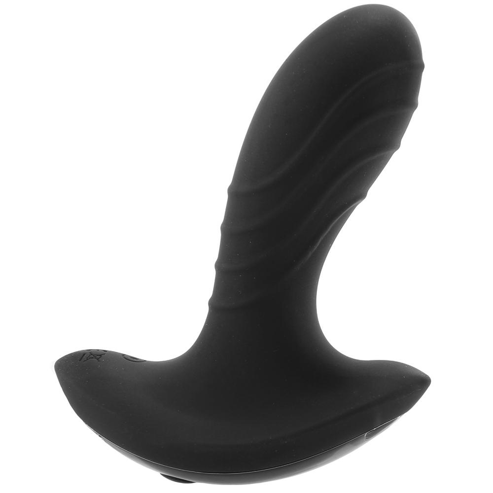 Массажер простаты The Gentlemen, ребристый, черный, 7.6 х 2.5 см (42578), zoom