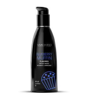 Съедобный лубрикант Wicked Sensual Care со вкусом черничного кекса, на водной основе, 60 мл - No Taboo