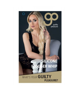 Плетка силиконовая с шариками Guilty Pleasure, черная, 35 см - No Taboo