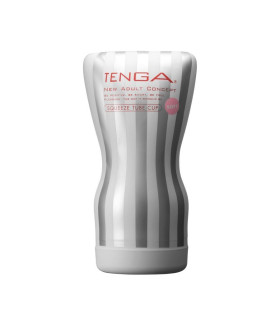 Мастурбатор Tenga Gentle Soft Case Cup, бело-серебристый, 15.5 х 8 см - No Taboo